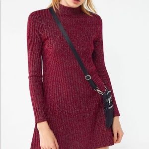 NWT Urban Outfitters Sofia Metallic Red Dress